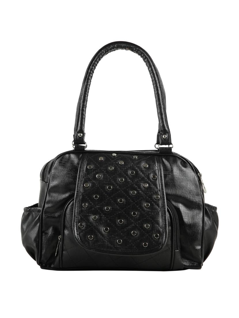 black leatherette (pu) regular handbag - 15737108 - Zoom Image - 1