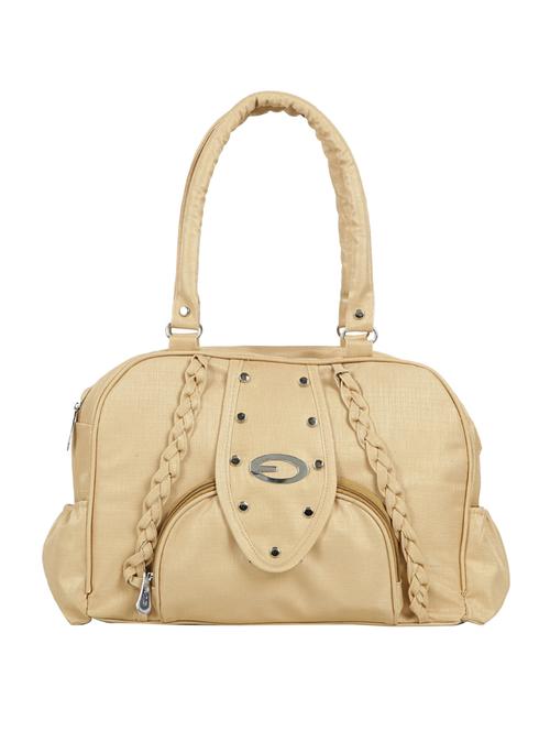 beige leatherette (pu) regular handbag - 15737111 - Standard Image - 1