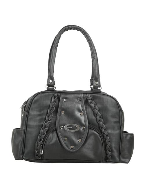 black leatherette (pu) regular handbag - 15737112 - Standard Image - 1