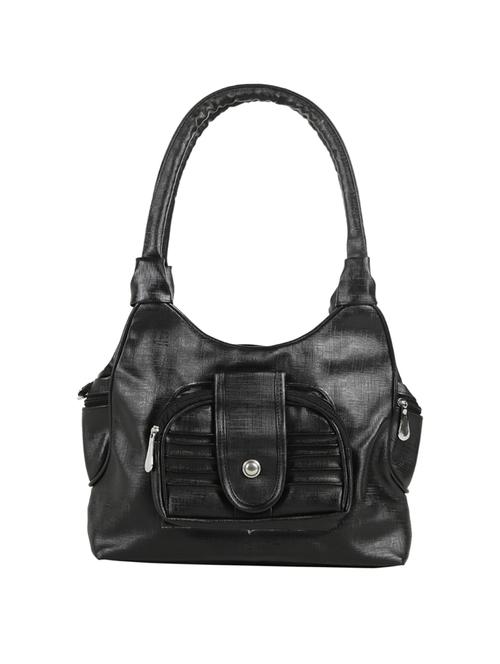black leatherette (pu) regular handbag - 15737113 - Standard Image - 1