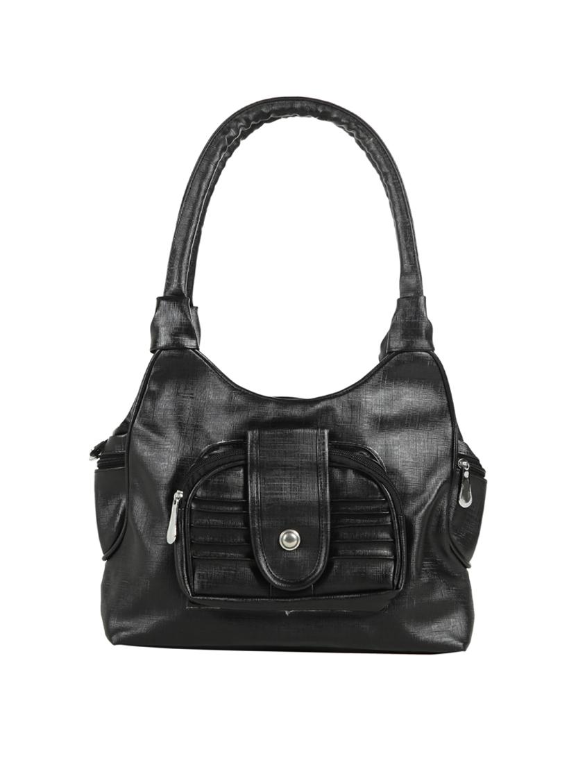 black leatherette (pu) regular handbag - 15737113 - Zoom Image - 1