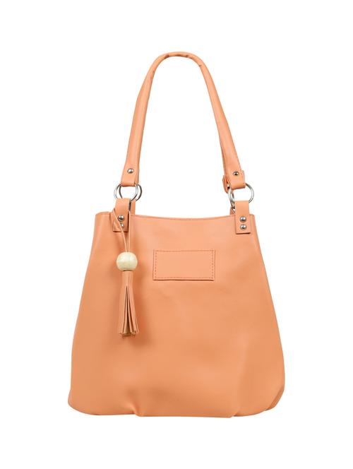 orange leatherette (pu) regular handbag - 15737118 - Standard Image - 1