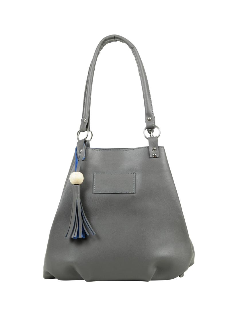 grey leatherette (pu) regular handbag - 15737120 - Zoom Image - 1