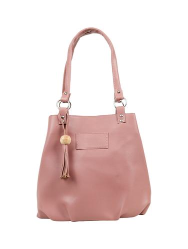 pink leatherette (pu) regular handbag - 15737122 - Very Small Image - 1