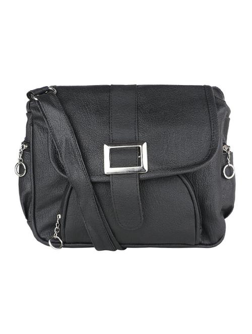 black leatherette (pu) regular sling bag - 15737261 - Standard Image - 1