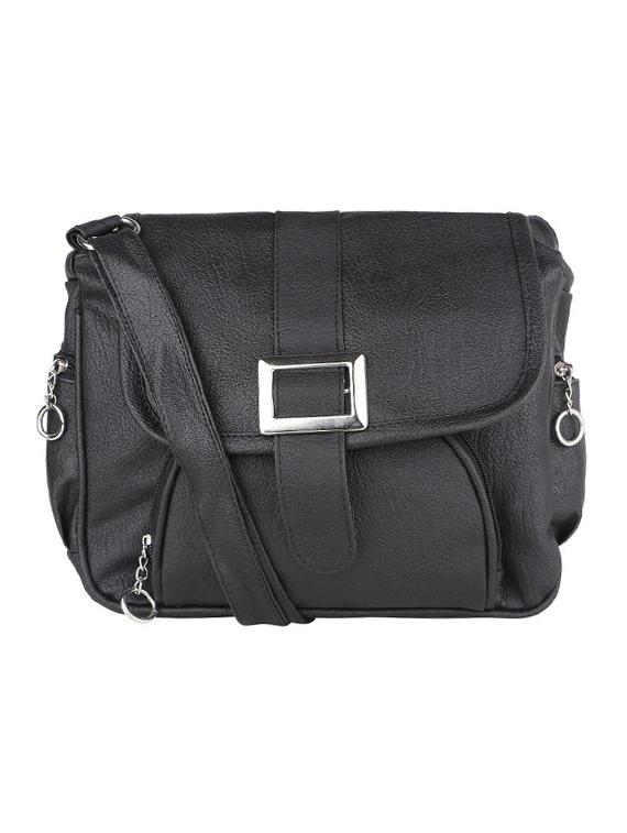 black leatherette (pu) regular sling bag - 15737261 - Zoom Image - 1
