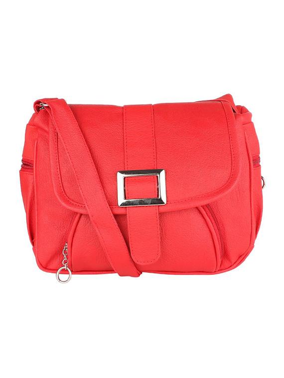 red leatherette (pu) regular sling bag - 15737262 - Zoom Image - 1