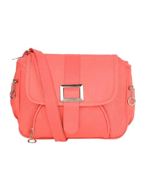 pink leatherette (pu) regular sling bag - 15737263 - Standard Image - 1