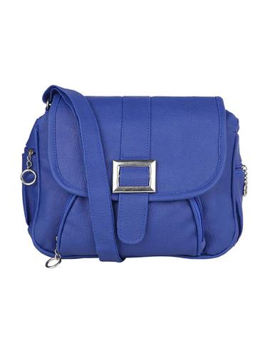 blue leatherette (pu) regular sling bag - 15737264 - Very Small Image - 1