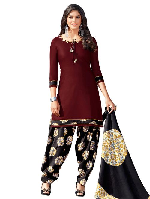 Printed unstitched salwar suit - 15737495 - Standard Image - 1