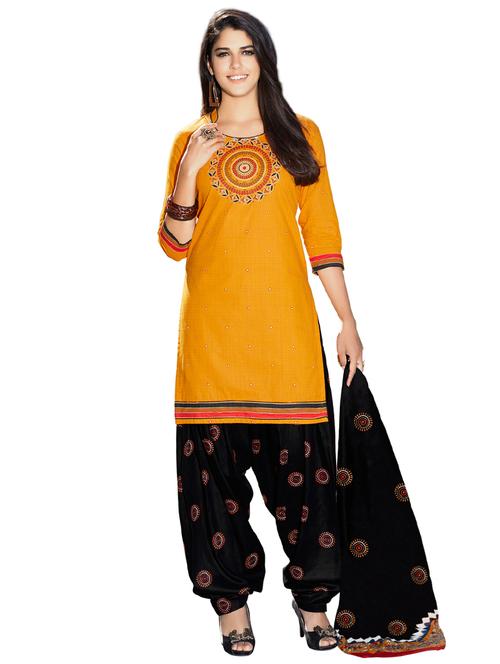 Printed unstitched salwar suit - 15737503 - Standard Image - 1