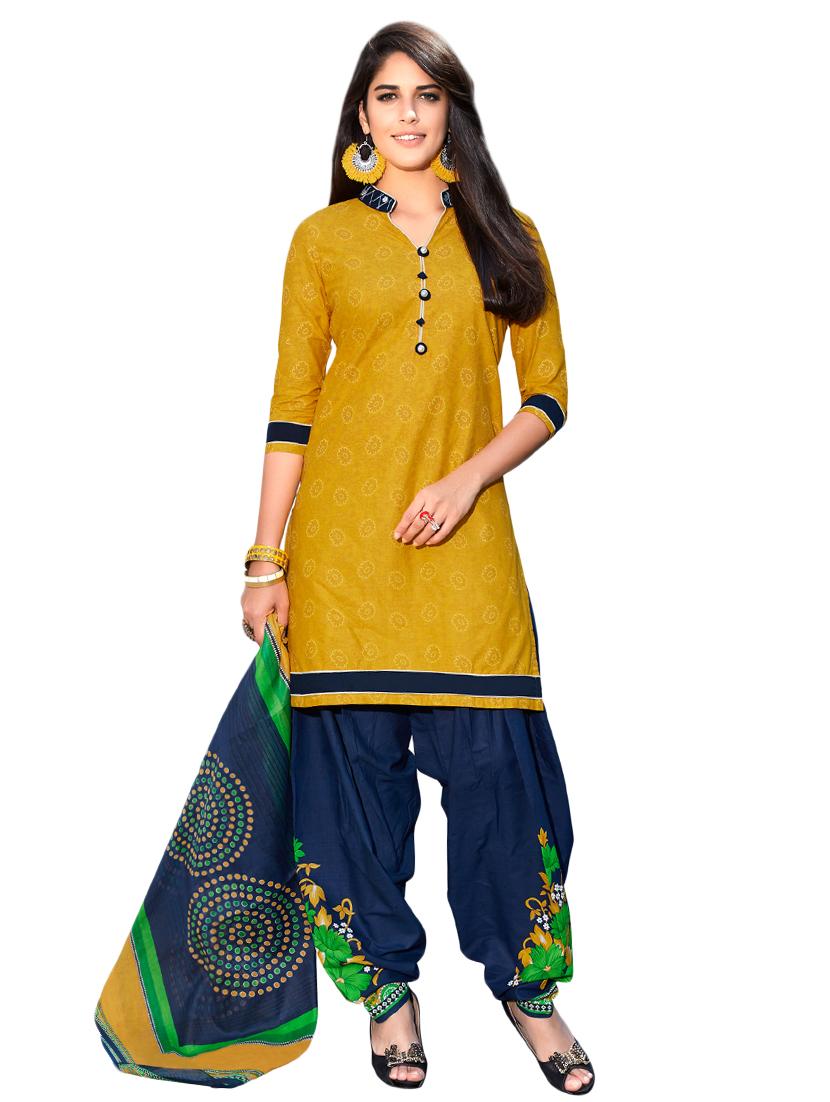 Printed unstitched salwar suit - 15737511 - Zoom Image - 1