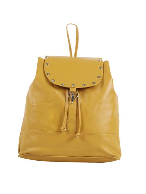 yellow leatherette (pu) fashion backpack - 15737517 - Standard Image - 1