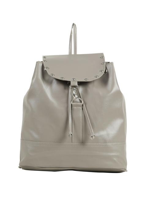 grey leatherette (pu) fashion backpack - 15737518 - Standard Image - 1