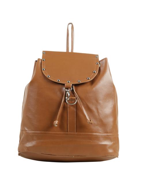 brown leatherette (pu) fashion backpack - 15737519 - Standard Image - 1
