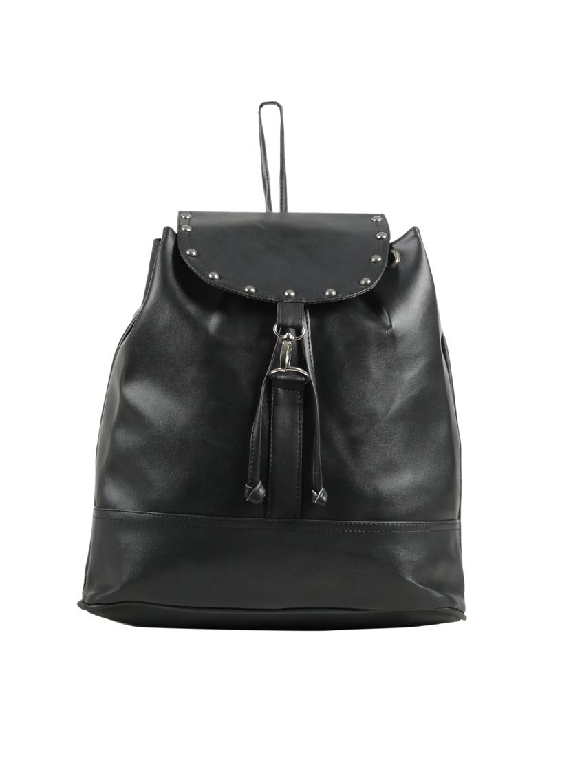 black leatherette (pu) fashion backpack - 15737522 - Zoom Image - 1