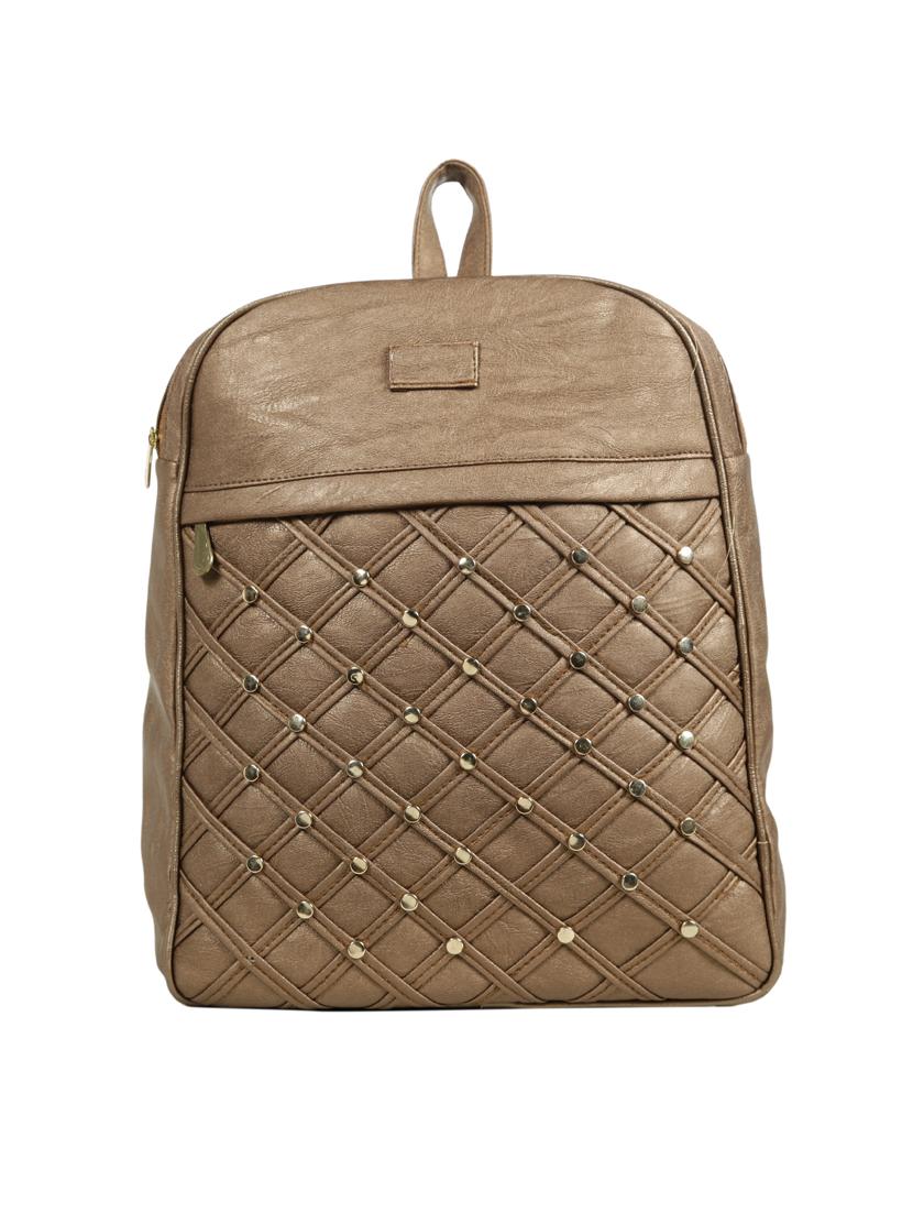 brown leatherette (pu) fashion backpack - 15737526 - Zoom Image - 1