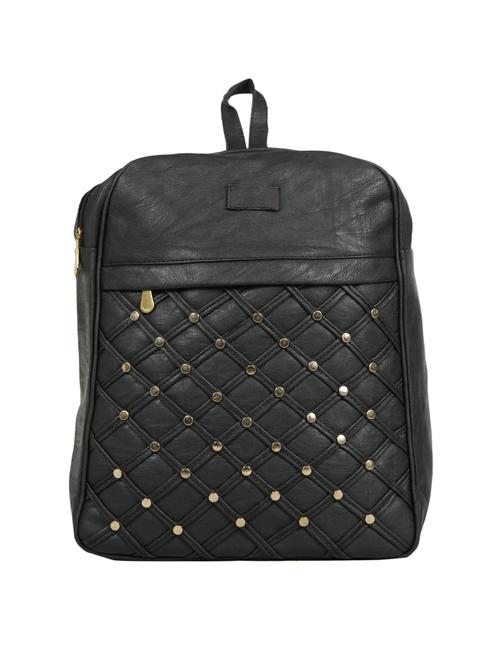 black leatherette (pu) fashion backpack - 15737527 - Standard Image - 1
