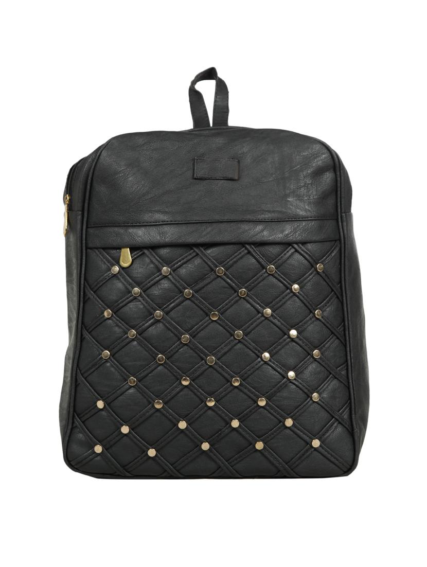 black leatherette (pu) fashion backpack - 15737527 - Zoom Image - 1