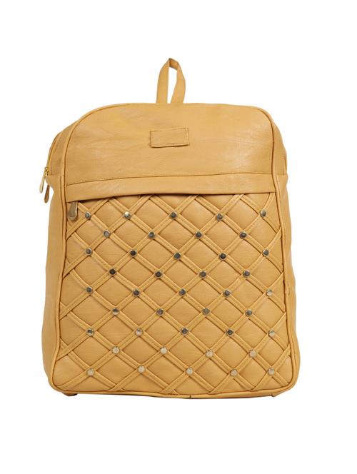 yellow leatherette (pu) fashion backpack - 15737528 - Standard Image - 1