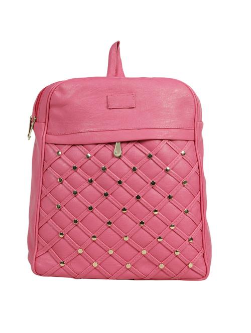 pink leatherette (pu) fashion backpack - 15737529 - Standard Image - 1