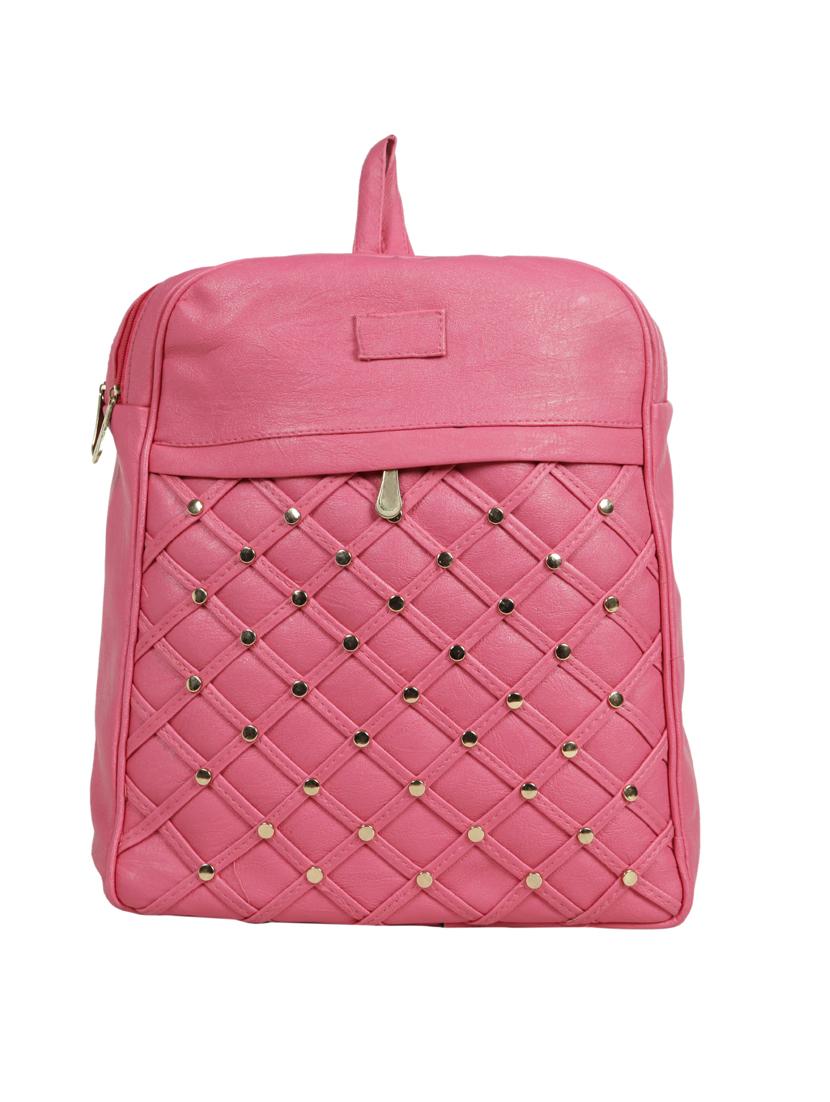 pink leatherette (pu) fashion backpack - 15737529 - Zoom Image - 1