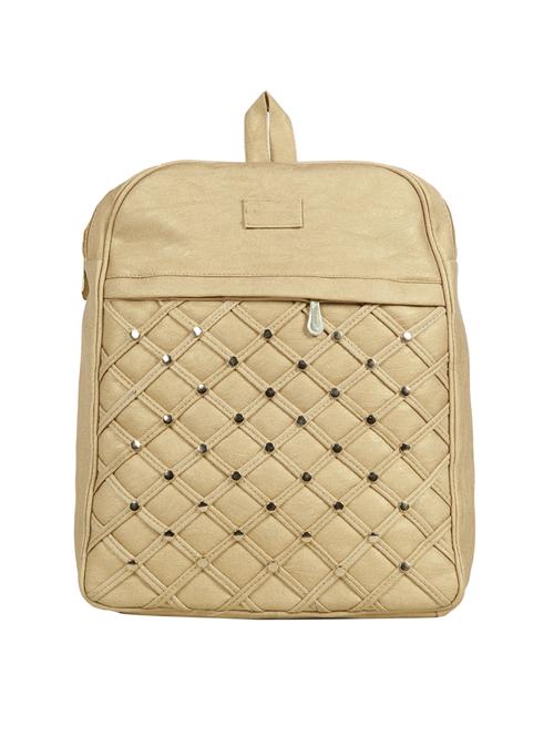 beige leatherette (pu) fashion backpack - 15737530 - Standard Image - 1