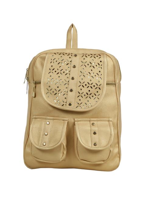 beige leatherette (pu) fashion backpack - 15737531 - Standard Image - 1
