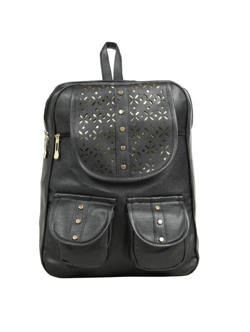 black leatherette (pu) fashion backpack - 15737532 - Standard Image - 1