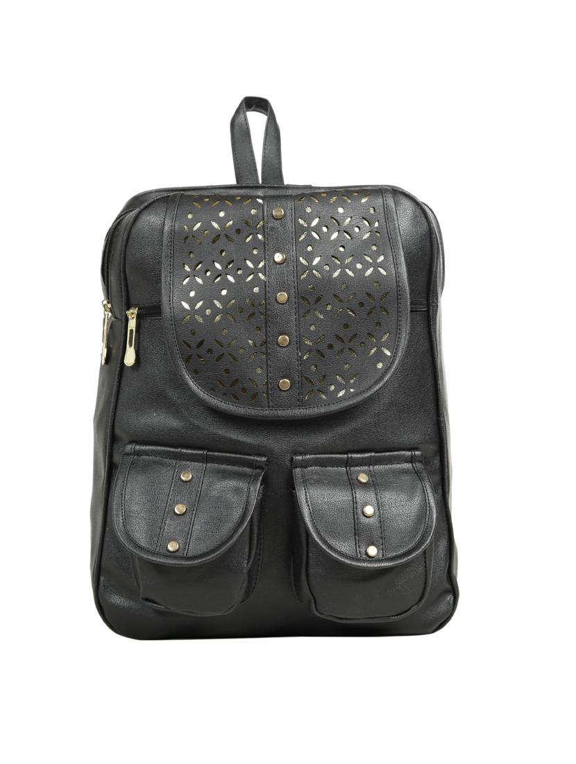 black leatherette (pu) fashion backpack - 15737532 - Zoom Image - 1