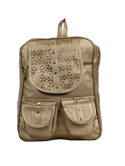 brown leatherette (pu) fashion backpack - 15737534 - Standard Image - 1