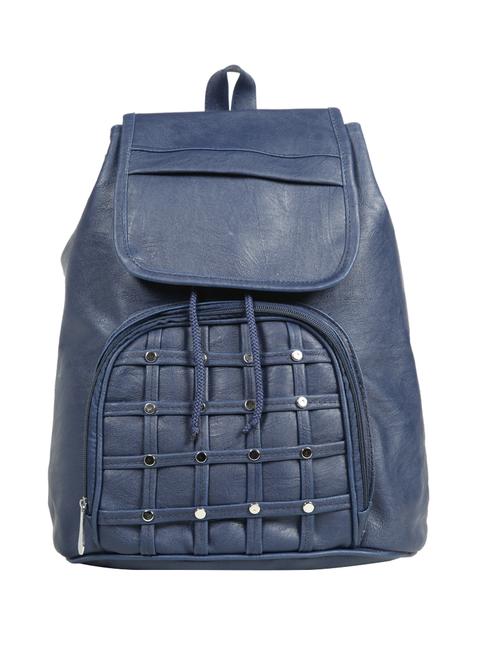 blue leatherette (pu) fashion backpack - 15737537 - Standard Image - 1