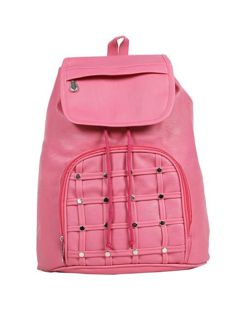 pink leatherette (pu) fashion backpack - 15737538 - Standard Image - 1