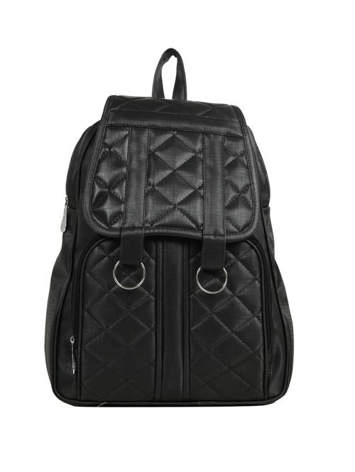 black leatherette (pu) fashion backpack - 15737542 - Standard Image - 1