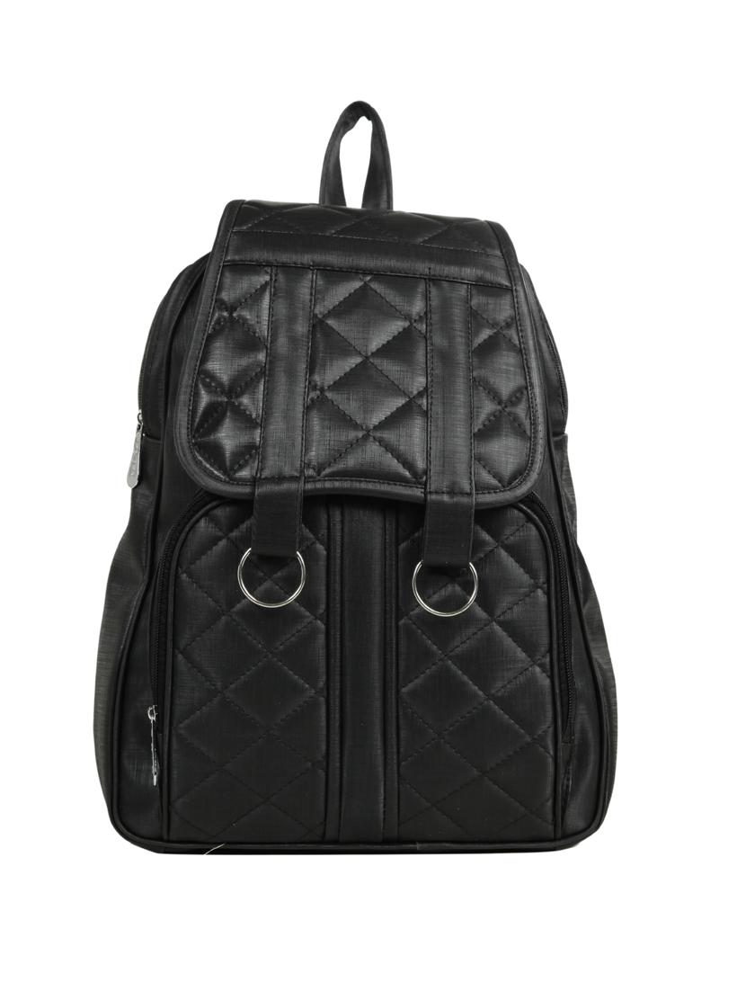 black leatherette (pu) fashion backpack - 15737542 - Zoom Image - 1