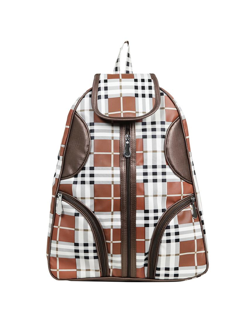 brown leatherette (pu) fashion backpack - 15737547 - Zoom Image - 1