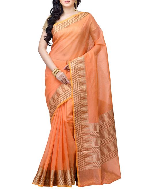 geometrical zari border banarasi saree with blouse - 15737551 - Standard Image - 1
