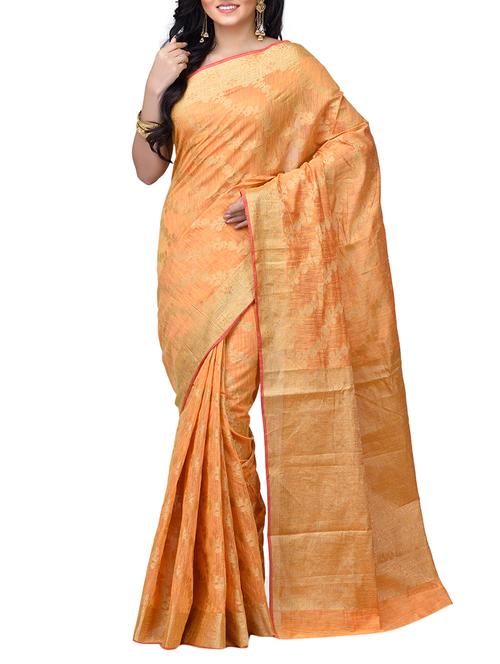 floral chanderi banarasi saree with blouse - 15737557 - Standard Image - 1