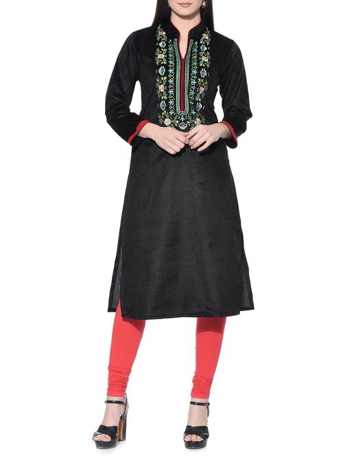 Embroidered straight kurta - 15737567 - Standard Image - 1