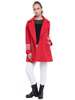 striped sleeved double breasted overcoat - 15737568 - Standard Image - 4