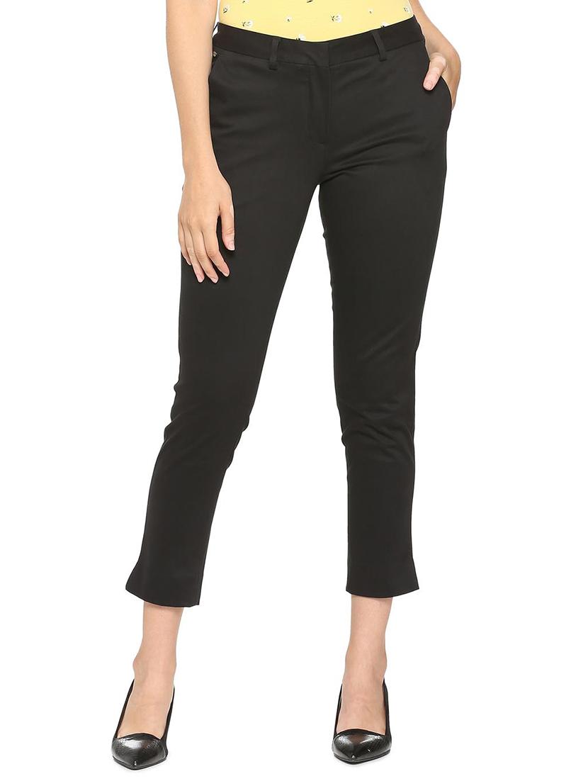 mid waist flat front chinos - 15737577 - Zoom Image - 1