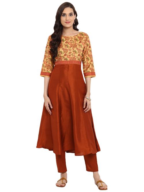 Printed kalidaar kurta with pant set - 15737618 - Standard Image - 1