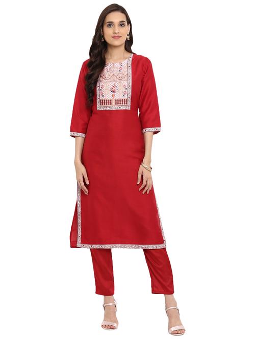 Printed kurta with pant set - 15737629 - Standard Image - 1