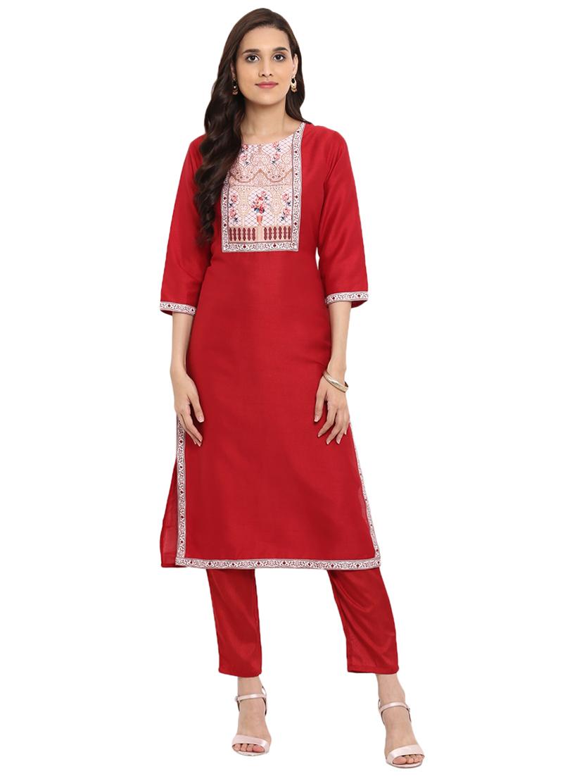 Printed kurta with pant set - 15737629 - Zoom Image - 1