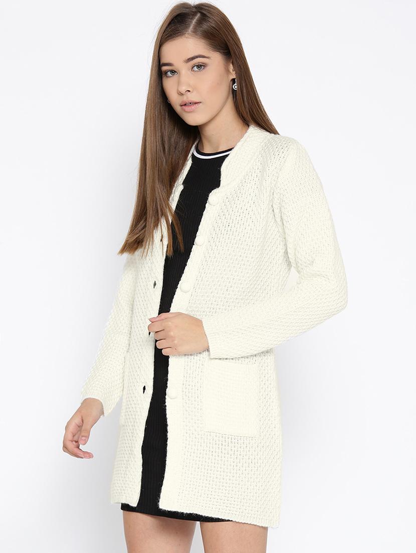 pocket detail woolen cardigan - 15737791 - Zoom Image - 2