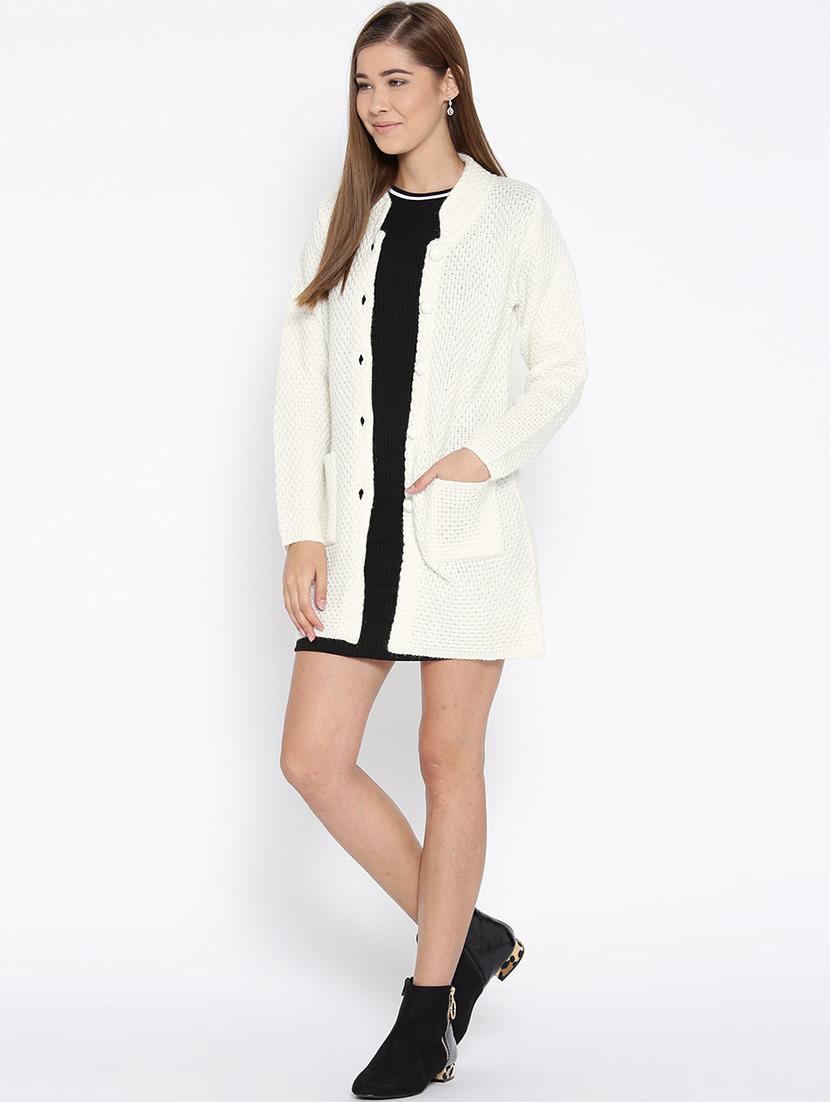 pocket detail woolen cardigan - 15737791 - Zoom Image - 4