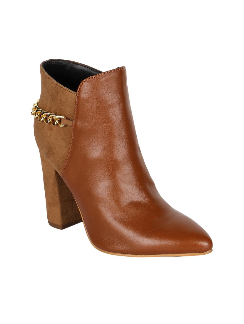 brown slip on ankle boots - 15737849 - Zoom Image - 1