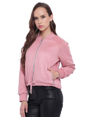 drawstring hem varsity jacket - 15737937 - Standard Image - 2