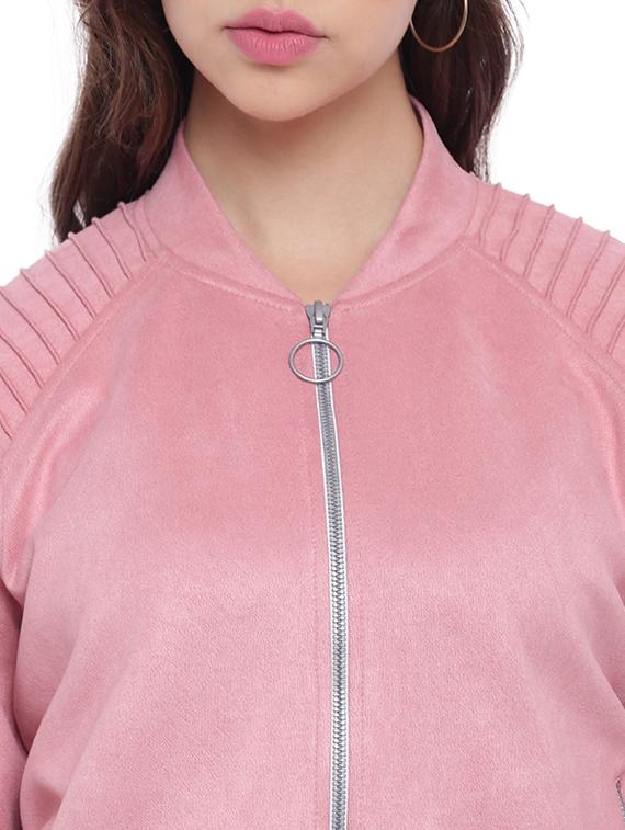 drawstring hem varsity jacket - 15737937 - Zoom Image - 5