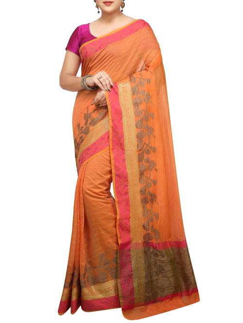 conversational zari border banarasi saree with blouse - 15737952 - Standard Image - 1